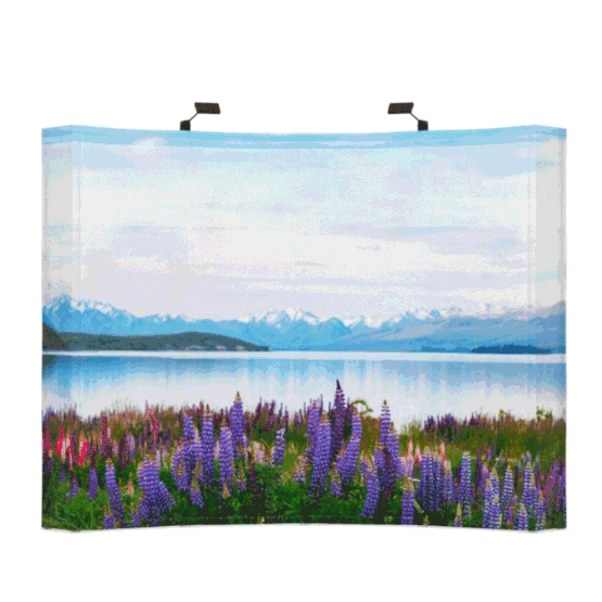 Curved Pop Up Fabric Wall 6