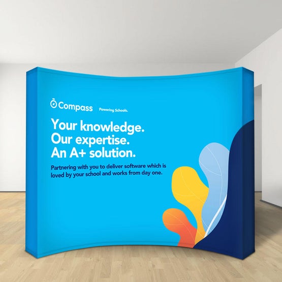 Curved Pop Up Fabric Wall 2