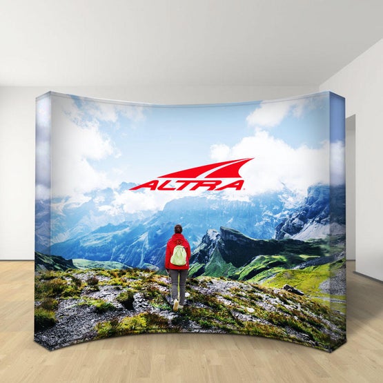 Curved Pop Up Fabric Wall 1