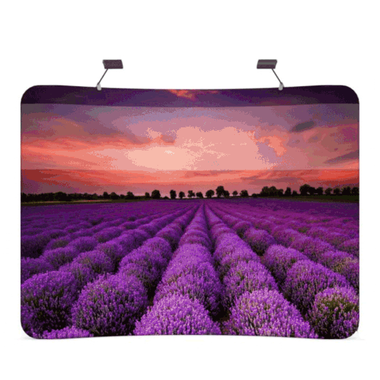 Curved Stretch Fabric Walls 3